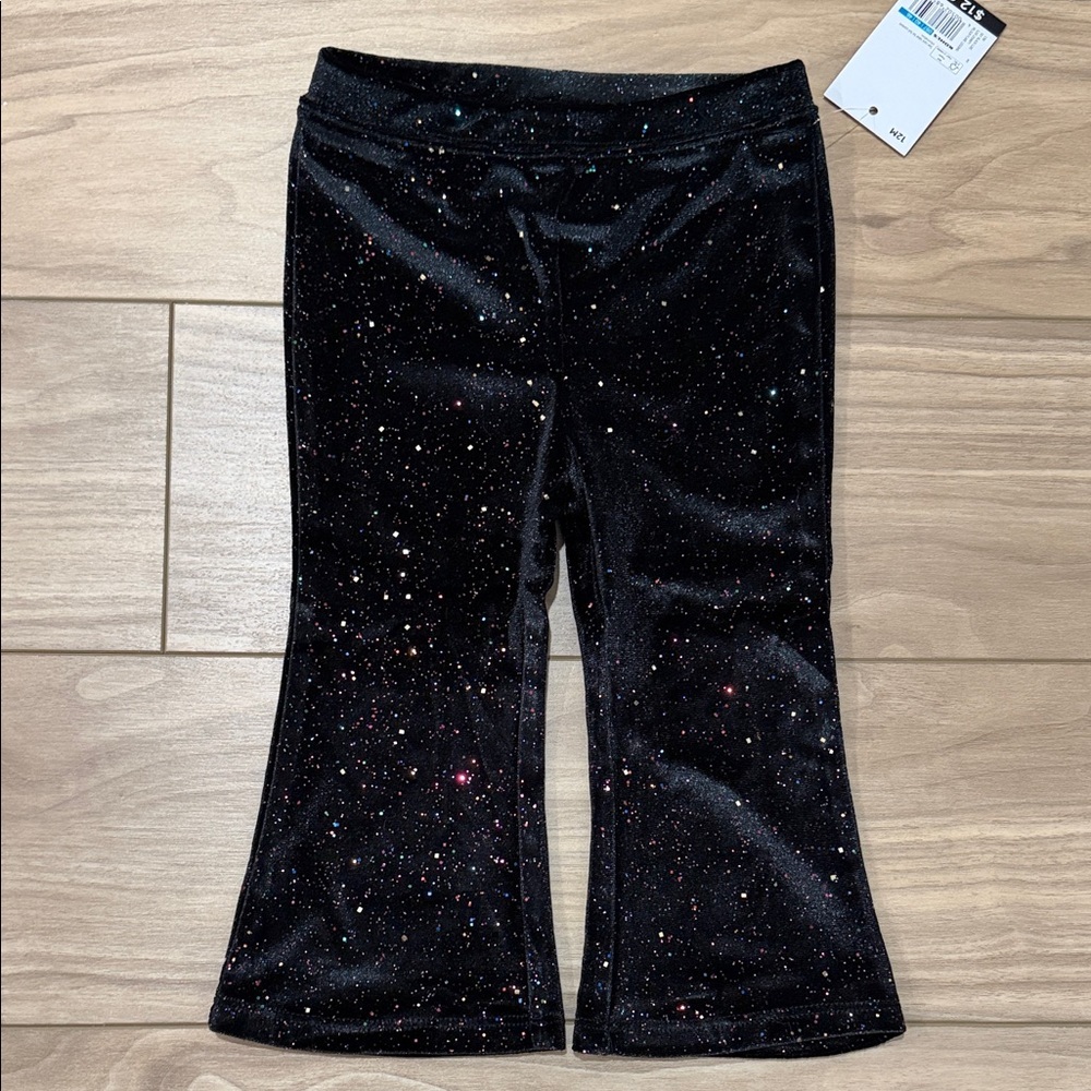 Sparkling Glitter Bell Bottom Girl Pants